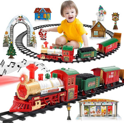 Christmas Toy Train Set 13-piece classic kids train with headlight ...