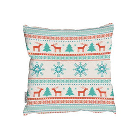 Christmas traditional knitted (outdoor cushion) / 60cm x 60cm