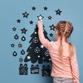Christmas Tree Blackboard Stickers Set Wall Stickers Living room DIY Home Decorations
