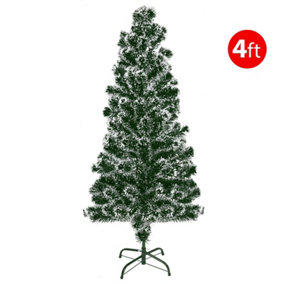 Christmas Tree Green with snow tips  Metal Stand - 4FT  AS-51306