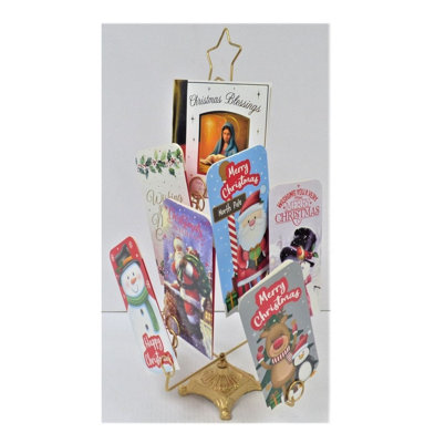 Santa With Toys Christmas Card Holder Retro Christmas, Christmas Card