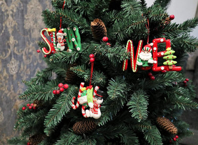 Christmas Tree Hanging Decorations 3Pcs Snow Joy Noel