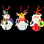 Christmas Tree Hanging Decorations Homes Decorated with Cup Cake Candy Santa Snowman Teddy Xmas Tree Wall Home Décor Ornaments 3pc