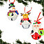 Christmas Tree Hanging Decorations Homes Decorated with Cup Cake Candy Santa Snowman Teddy Xmas Tree Wall Home Décor Ornaments 3pc