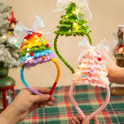 Christmas Tree Headband Christmas Headdress Luminous-Green