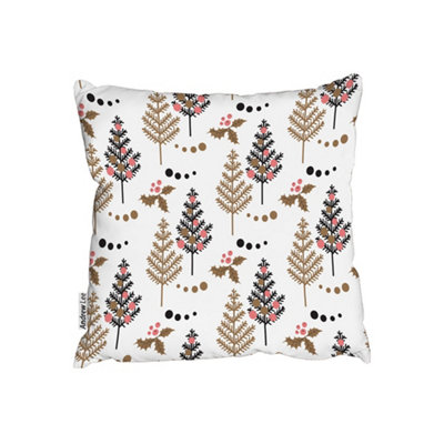 Christmas Tree, Holly leaf pattern (Cushion) / 60cm x 60cm