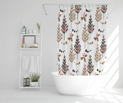 Christmas Tree, Holly leaf pattern (Shower Curtain) / Default Title Price Comparisons | Compare The Build