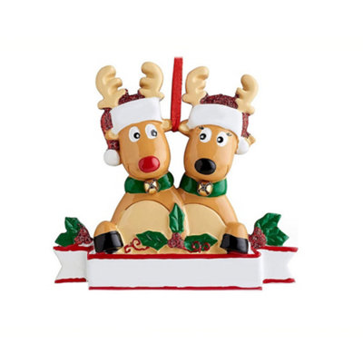 Christmas Tree Ornament  Santa family  Xmas Tree Deer 2H