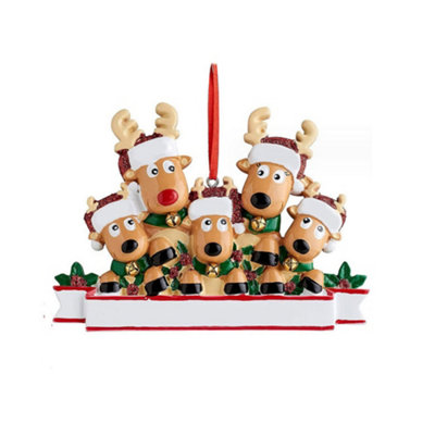 Christmas Tree Ornament  Santa family  Xmas Tree Deer 5H