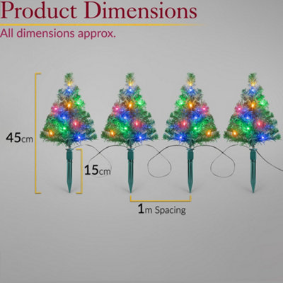 Christmas Tree Path Lights Flashing LED Outdoor Garden Xmas Decorations ...