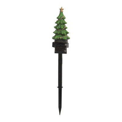 Christmas Tree Shaped Decoration Xmas Ornament Solar LED Ground Light Stake Lights Pathway Light