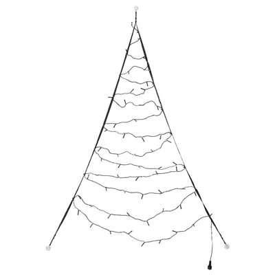 Christmas Tree Shaped LED Light Window Decoration - Mains Powered Indoor Festive Xmas Light Up Ornament - H125 x W60 x D3cm Price Comparisons | Compare The Build