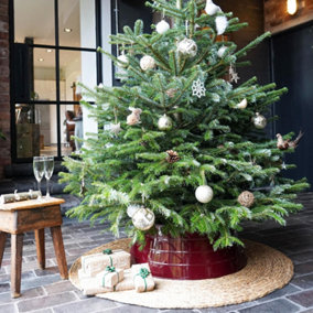 Christmas Tree Skirt - Iron - L67 x W67 x H26 cm - Bordeaux