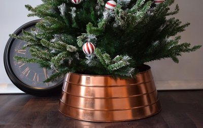 Christmas Tree Skirt - Iron - L67 x W67 x H26 cm - Copper