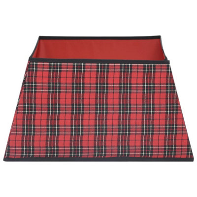 Christmas Tree Skirt Red and Black 48x48x25 cm - 4