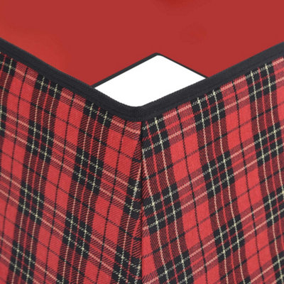 Christmas Tree Skirt Red and Black 48x48x25 cm - 5