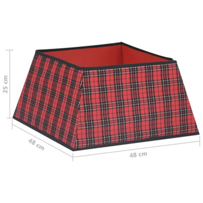 Christmas Tree Skirt Red and Black 48x48x25 cm - 6