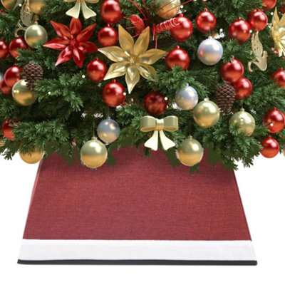 Christmas Tree Skirt Red and White 48x48x25 cm