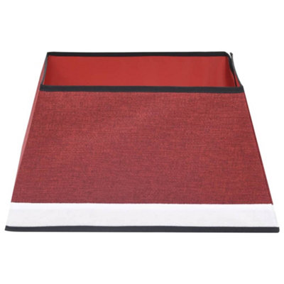 Christmas Tree Skirt Red and White 48x48x25 cm - 4