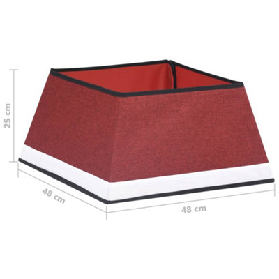 Christmas Tree Skirt Red and White 48x48x25 cm - 6