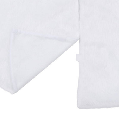 Christmas Tree Skirt White 122 cm Faux - 3