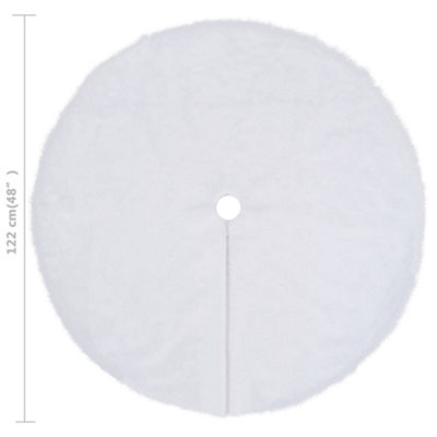 Christmas Tree Skirt White 122 cm Faux - 6