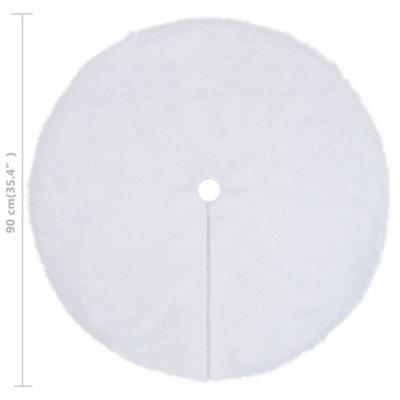 Christmas Tree Skirt White 90 cm Faux - 6