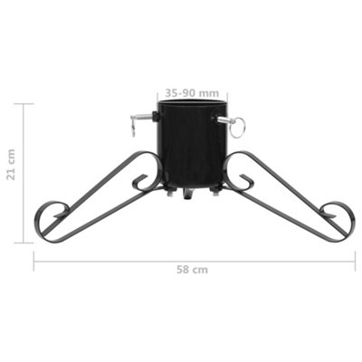 Christmas Tree Stand Black 58x58x21 cm - 7
