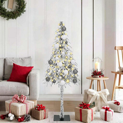 Christmas Tree with LED Strip Lights White 120 cm PE
