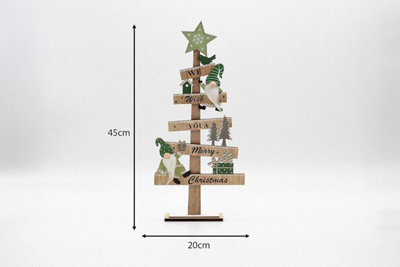 Christmas Tree Wooden Decoration 45cm