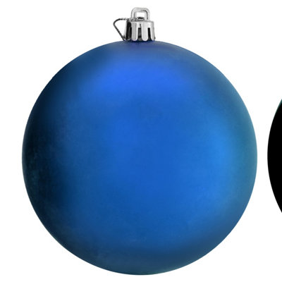 Christmas Tree World 10cm Blue Bauble Set Shiny/Matt (40 pc)