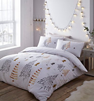 Christmas Trees Single Duvet Cover and Pillowcase