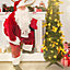 CHRISTMAS VILLAGE 6FT Large Artificial Christmas Tree, Baubles & Ribbons - Realistic Pop-Up Xmas Decoration
