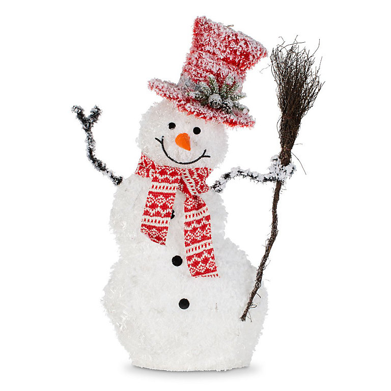 CHRISTMAS VILLAGE Bright White LED Christmas Snowman Decoration ...