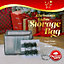 CHRISTMAS VILLAGE Christmas Storage Box with Dividers & Zipper- Perfect for Organiser for Decorations, Ornaments & Xmas Lights