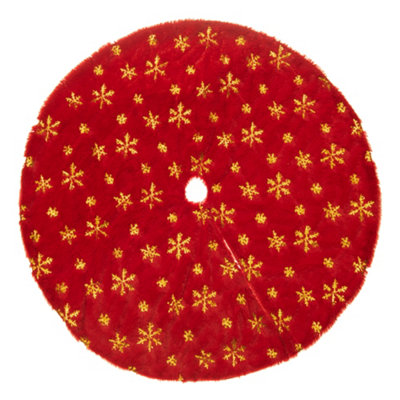 CHRISTMAS VILLAGE Christmas Tree Skirt, Faux Fur & Plush Mat, Perfect for Home, Xmas & Festive Party Decorations- 120cm Price Comparisons | Compare The Build