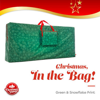 CHRISTMAS VILLAGE Christmas Tree Storage Bag - Fits 9 FT. Tall Christmas Trees, Durable Reinforced Carry Handles & Waterproof Xmas