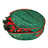 CHRISTMAS VILLAGE Christmas Wreath Storage Bag & Container - Organiser for Decorations Wreaths & Garland, Durable Handle & Zipper