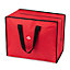 CHRISTMAS VILLAGE Christmas Wreath Storage Bag - Durable Carry Handles, Fits your Decorations, Gifts, Lights & Baubles - Red