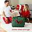 CHRISTMAS VILLAGE Zip-Up Christmas Storage Bag - Durable Carry Handles, Fits your Festive Decorations, Gifts, Lights & Baubles