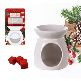 Christmas Wax Melts & Burner Set Winter Spice Apple & Cinnamon Scented Wax