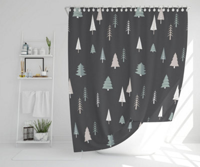 Christmas winter forest (shower curtain) / Default Title | DIY at B&Q