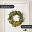 Christmas Wreath Hanger For Front Door (12inches, 31cm) White Metal Wreath Hook Over the Door (Steel - White)