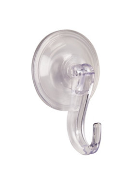 OOK Suction Cups with Hooks, Medium Clear - 4 pieces