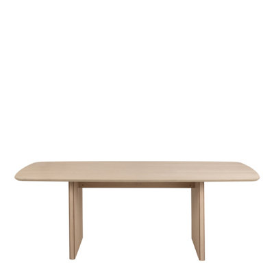 Christo Dining Table in Oak with a oak Lacquered Veneer Base