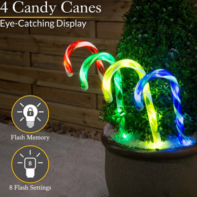 Christow Candy Cane LED Lights Pathway Decorations