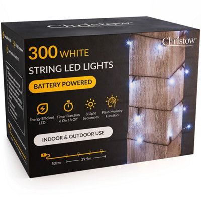 Christow Christmas Battery Powered LED String Lights