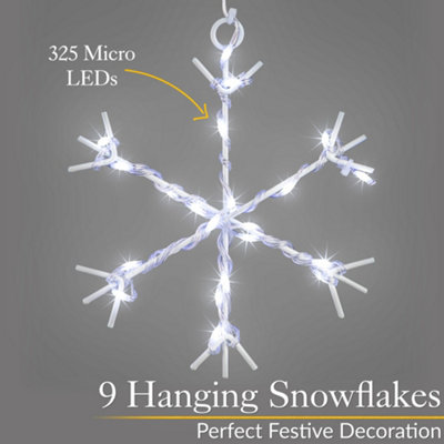 Christow Christmas LED Micro LED Snowflake Light 1.2m