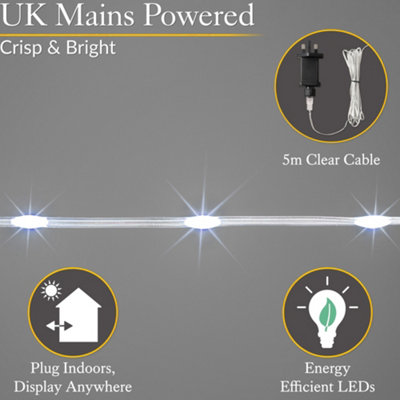 Christow Christmas LED Micro LED Snowflake Light 1.2m