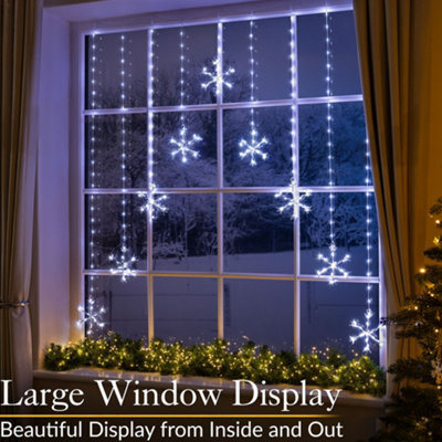 Christow Christmas LED Micro LED Snowflake Light 1.2m